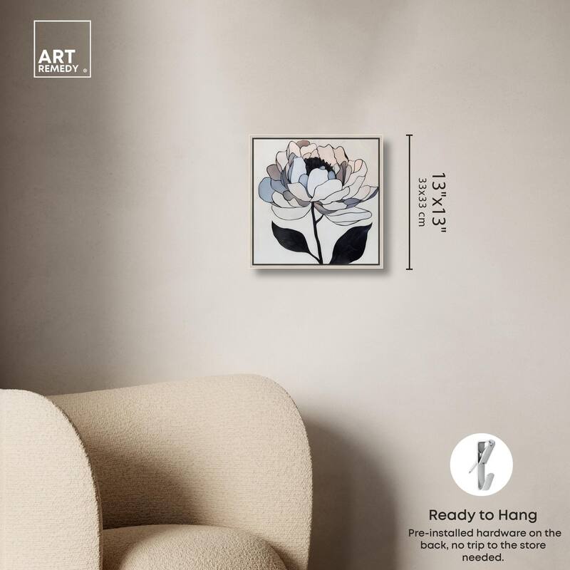 Gray Scale Flower II Canvas by Art Remedy