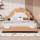 preview thumbnail 11 of 16, Lion Theme Bed Noise-Free Bed Frame Brown - Full