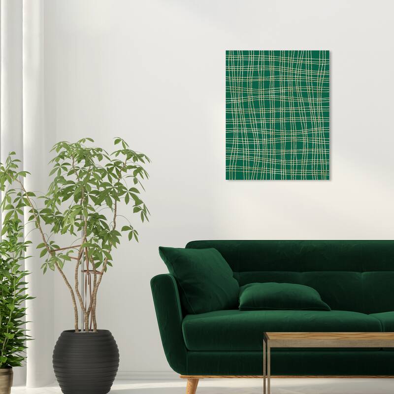 Wynwood Studio Canvas Abstract Green Kingdom Pattern Green Glam Wall Art Canvas Print - 20 x 24