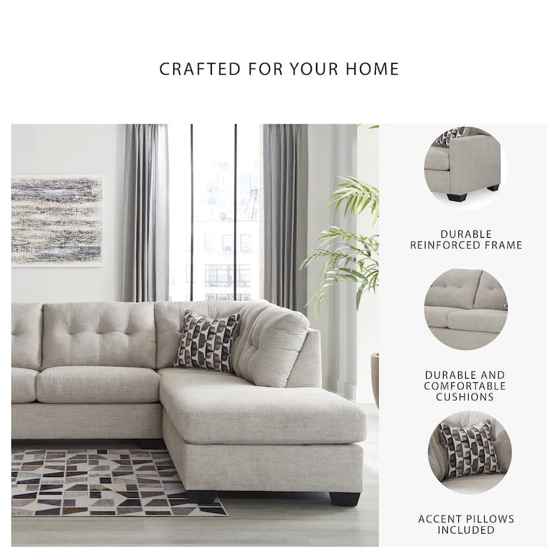 Signature Design by Ashley Mahoney 2-Piece Sectional with Chaise - 105"W x 90"D x 37"H