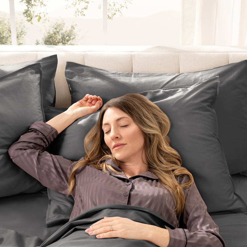 Bare Home Organic Cotton Pillowcase Set - Silky Smooth Sateen Weave
