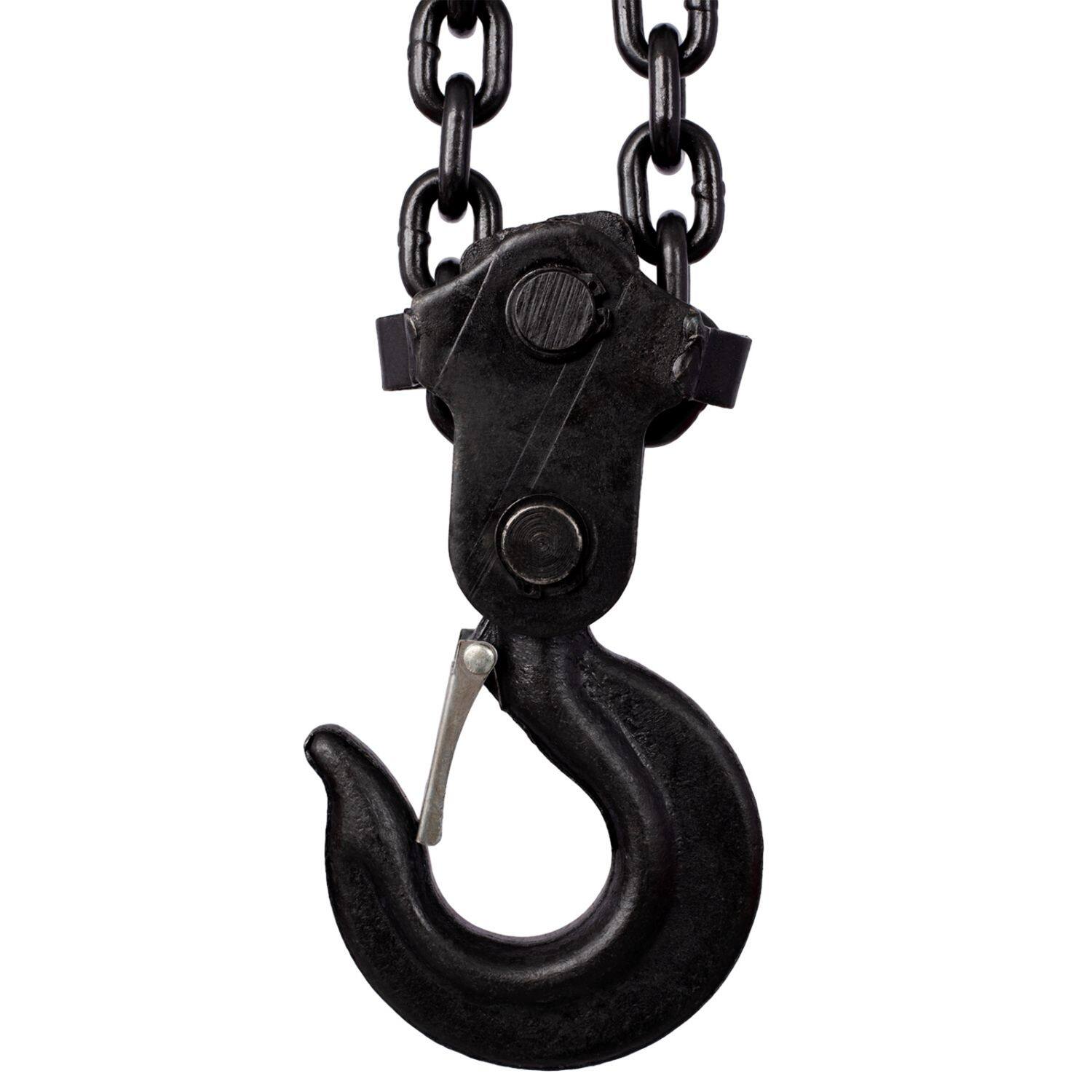 Chain hoist 4400 lbs. Yellow 10 ft. Steel Manual Chain Hoist Log Hook