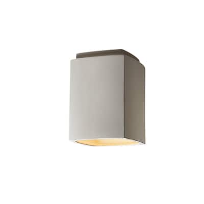 Justice Design Group Radiance 1-Light Bisque Rectangle Flush-Mount