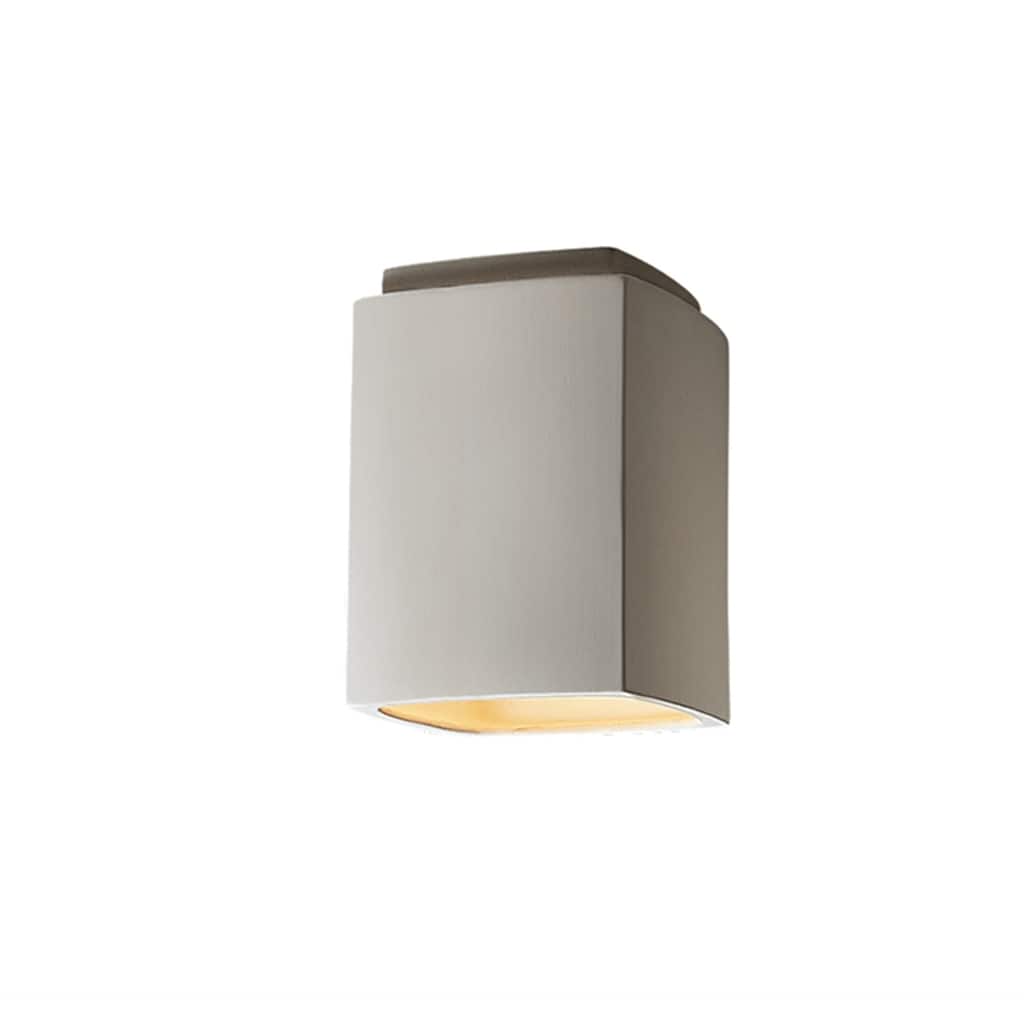Justice Design Group Radiance 1-Light Bisque Rectangle Flush-Mount