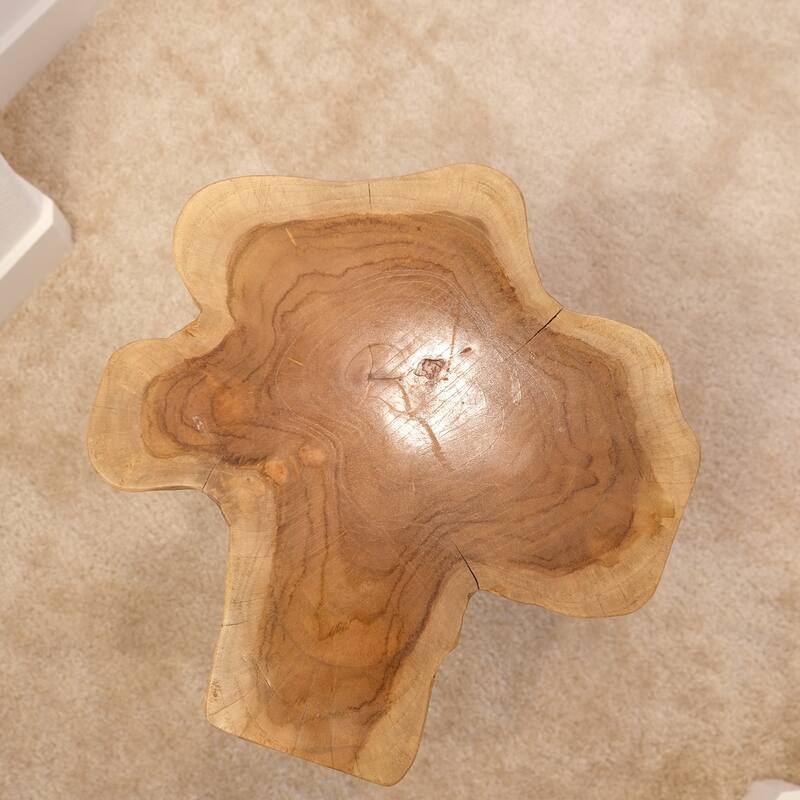 Greenage Solid Wood Teak Live Edge Natural Cut Coffee Table