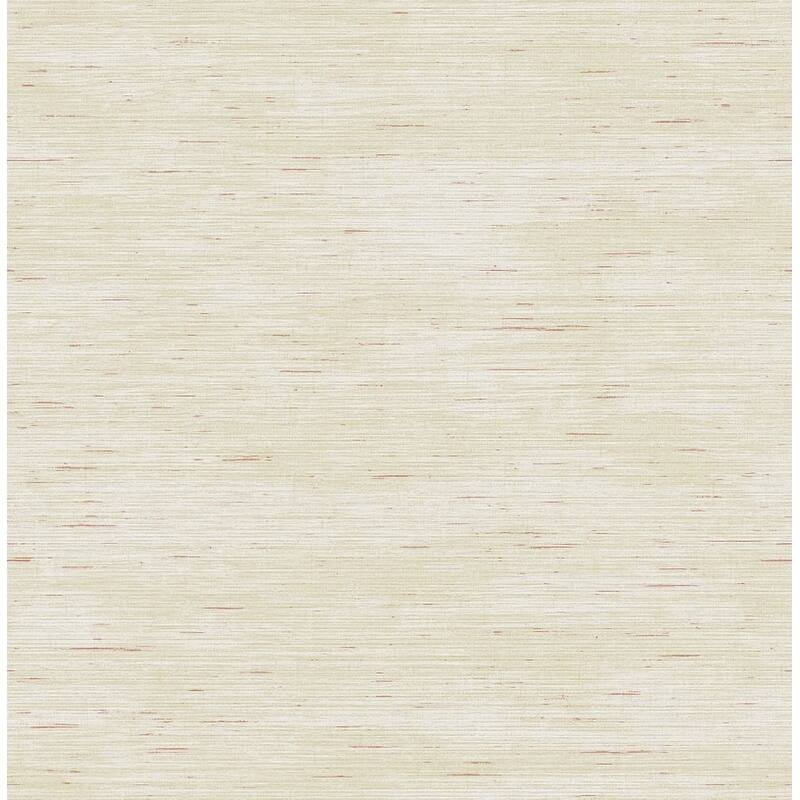 Seabrook Design Hera Faux Stria Unpasted Wallpaper - 20.5 in W x 33 ft. L - Metallic Alabaster & Dusty Rose