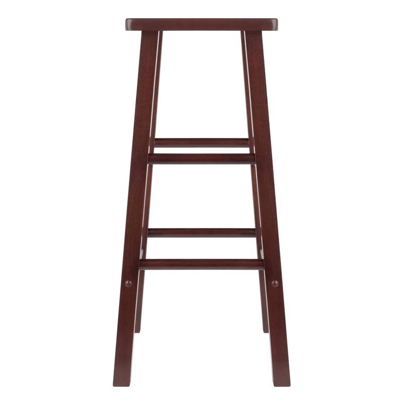 Bar Stool with Squared Legs - 29" - Walnut Finish
