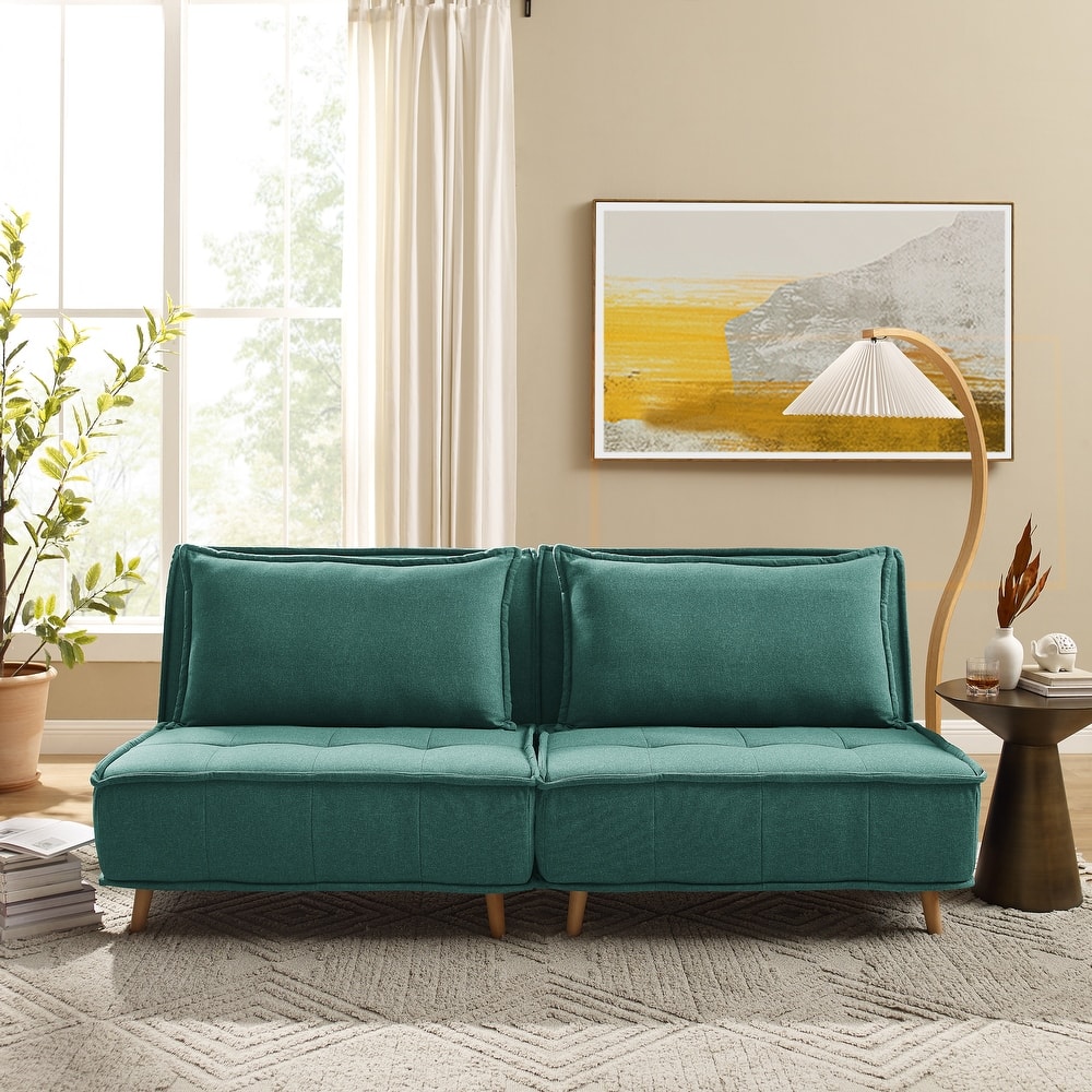 Art Leon Folding Convertible Futon Sleeper Sofa Chair (Set of 2)