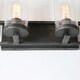 preview thumbnail 9 of 7, Carbon Loft Modern Brushed Silver Bathroom Vanity Lights Glass Wall Sconce - W31.5"xH7.5"xE5.5"