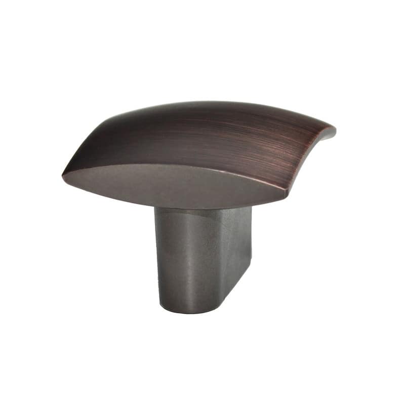 Utopia Alley Rhonda Contoured Square Cabinet Ring Pull Knob 1.3" - Oil Rubbed Bronze Vintage Cabinet Hardware with Hand - 5 pack - Oil Rubbed Bronze