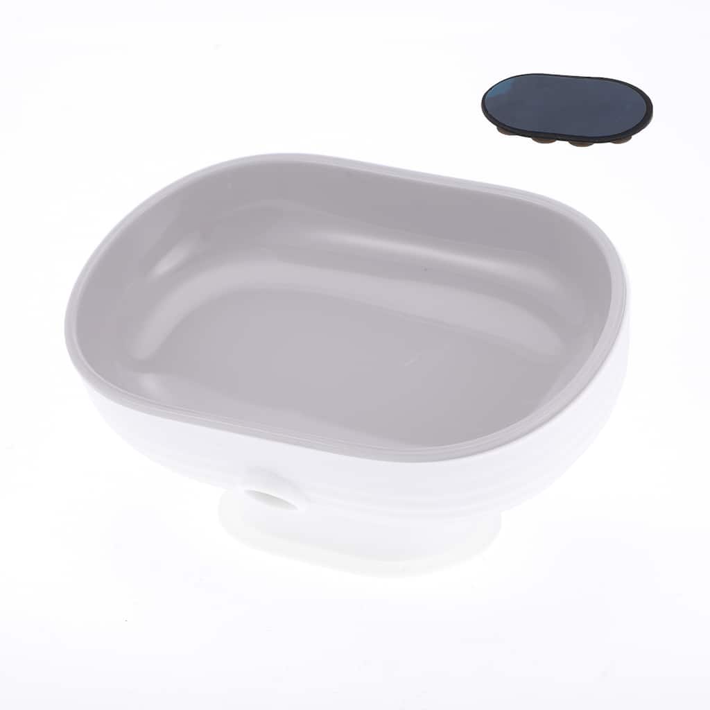 Suction Cup Double Layer Soap Dish for Bathroom Kitchen 5.12"x3.54"x2.95"