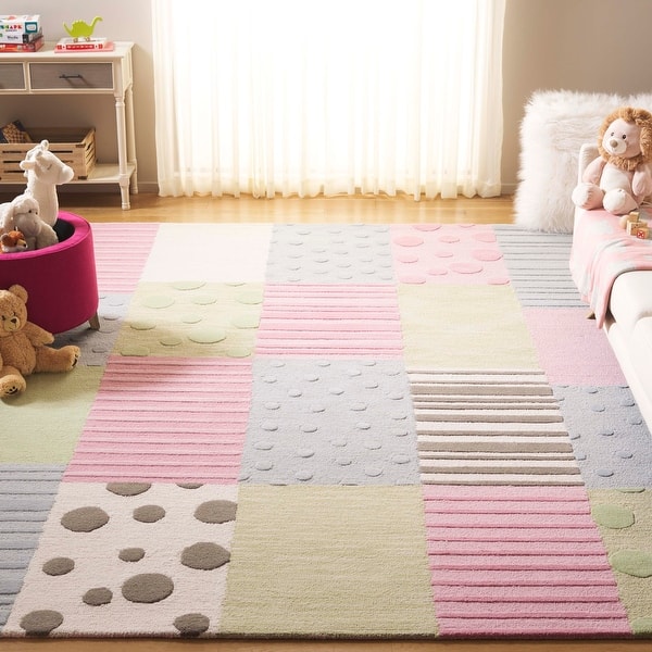 slide 2 of 20, SAFAVIEH Handmade Kids Hilligje Wool Rug