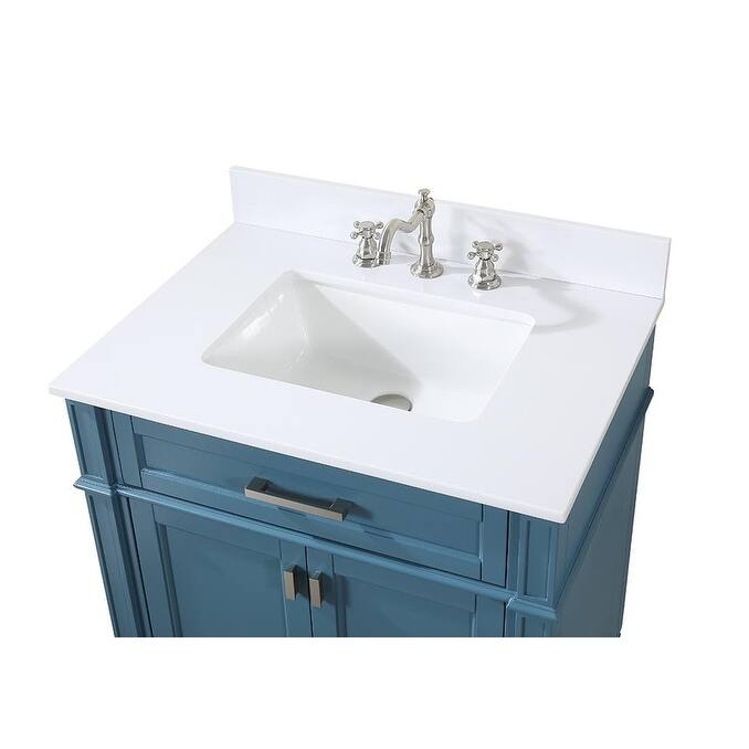 30 Inch Durand Modern Bathroom Sink Vanity with Stone Counter Top