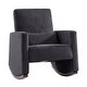 preview thumbnail 32 of 35, Julia 29.5"W Modern Solid Wood Nursery Rocking Chair with Lumbar Pillow by HULALA HOME