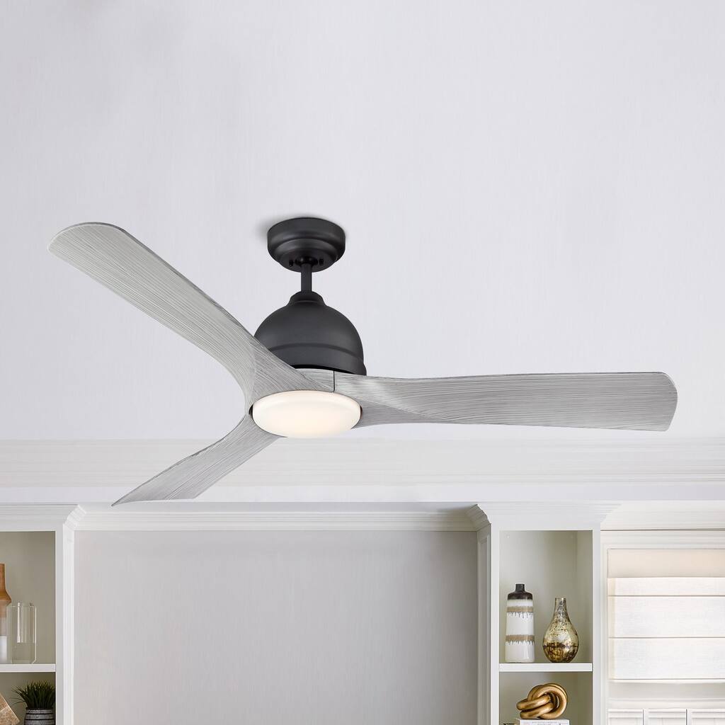 54-inch ABS 3-Blade LED Ceiling Fan with Light and Remote