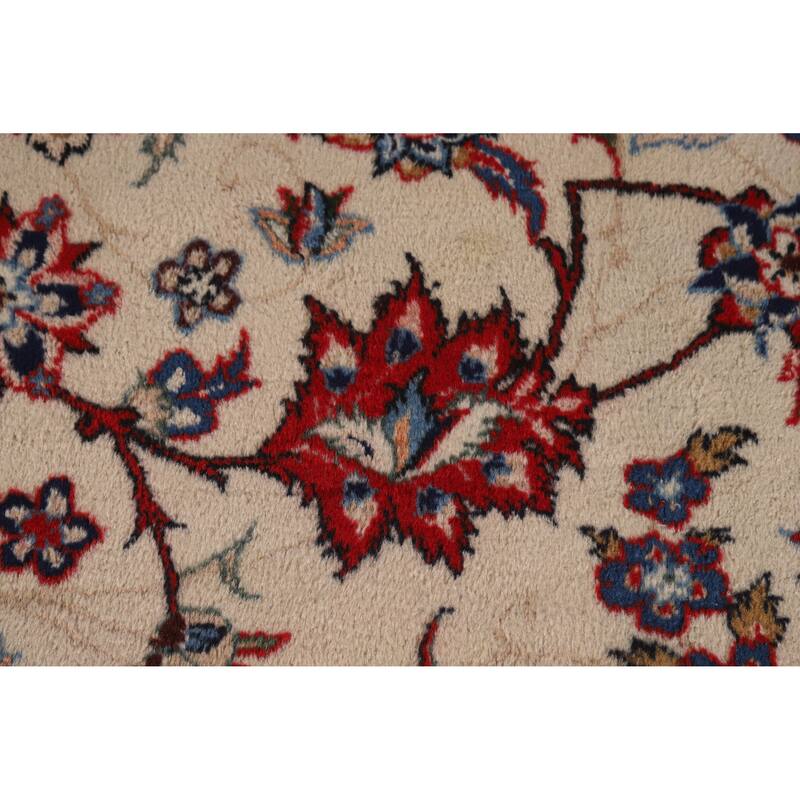 Hand Knotted Oriental 100% Wool Carpet Traditional All-Over Beige & Ivories Najafabad Area Rug - 13' 6'' X 9' 9''