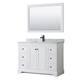 Option White / White Carrara Marble Top / Matte Black