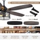 preview thumbnail 14 of 39, 52 Inch Indoor and Outdoor Farmhouse Ceiling Fan with Light DC motor Wooden Blades Waterproof