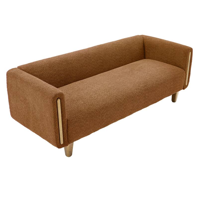 Christopher Knight Home - Soft Upholstered 78.7" 3-Seater Sofa with Rubberwood Legs