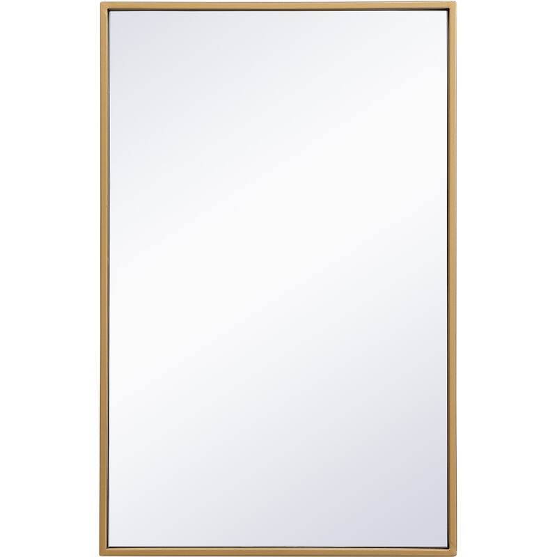 Elegant Lighting Eternity 28" x 18" Rectangular Flat Metal Framed - Brass
