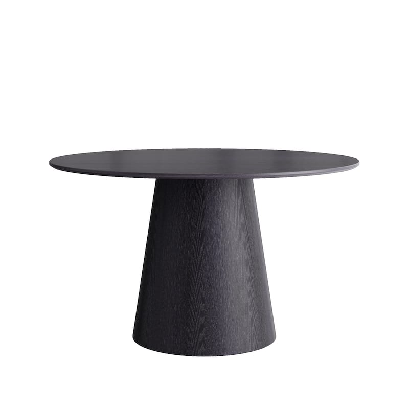 Black Style Round Dining Table for 4-6 Meeting Party Restaurant