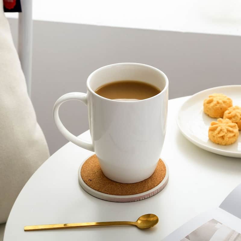 Panbado Blance 6-Piece White Porcelain Mugs