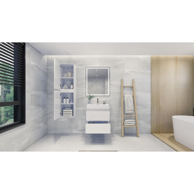 Baillie 24'' Wall-Mounted Vanity with Reinforced Acrylic Sink