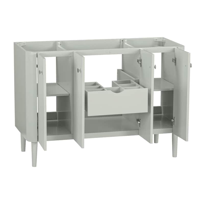 Haley Bathroom Vanity in Soft Sage with Alluring Quartz Top