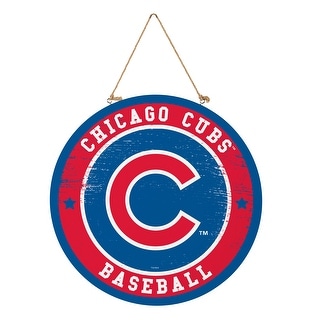Chicago Cubs Wooden Door Decor Wall Sign - Multi-Color - Bed Bath ...