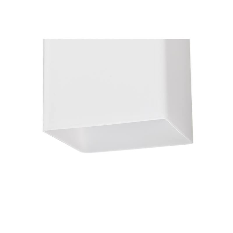 Brushed Nickel 1-Light Modern Mini Pendant with Pyramid Shaped Etched White Glass Shade