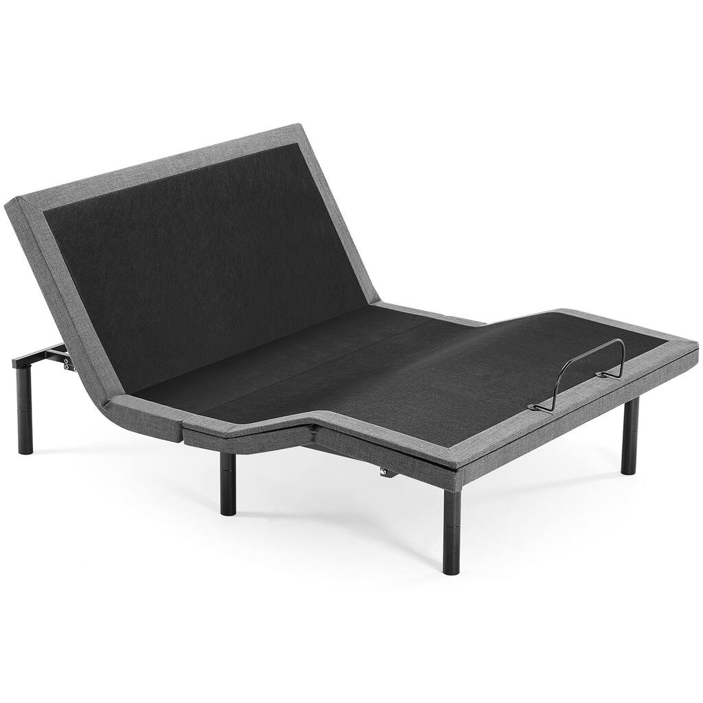 Full Size Foldable Bed with Zero Gravity Adjustable Bed Base , 750lb Capacity, 60° Head And 40° Foot Incline