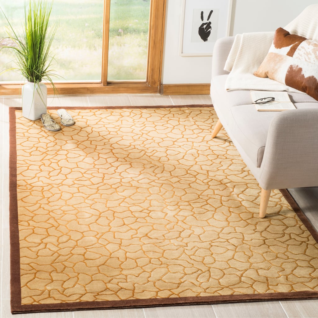 SAFAVIEH Couture Hand-knotted Tibetan Nike Modern Wool Rug