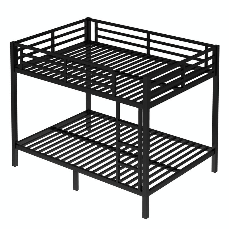 Metal Bunk Bed for Teens and Adults, Space-Saving, Noise-Reduced