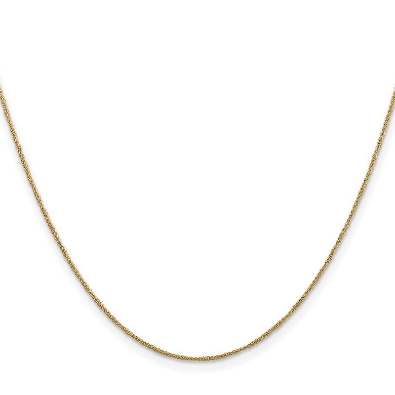 Curata 14k Yellow Gold Solid 0.70mm Ropa Chain Necklace Options: 16 18 20