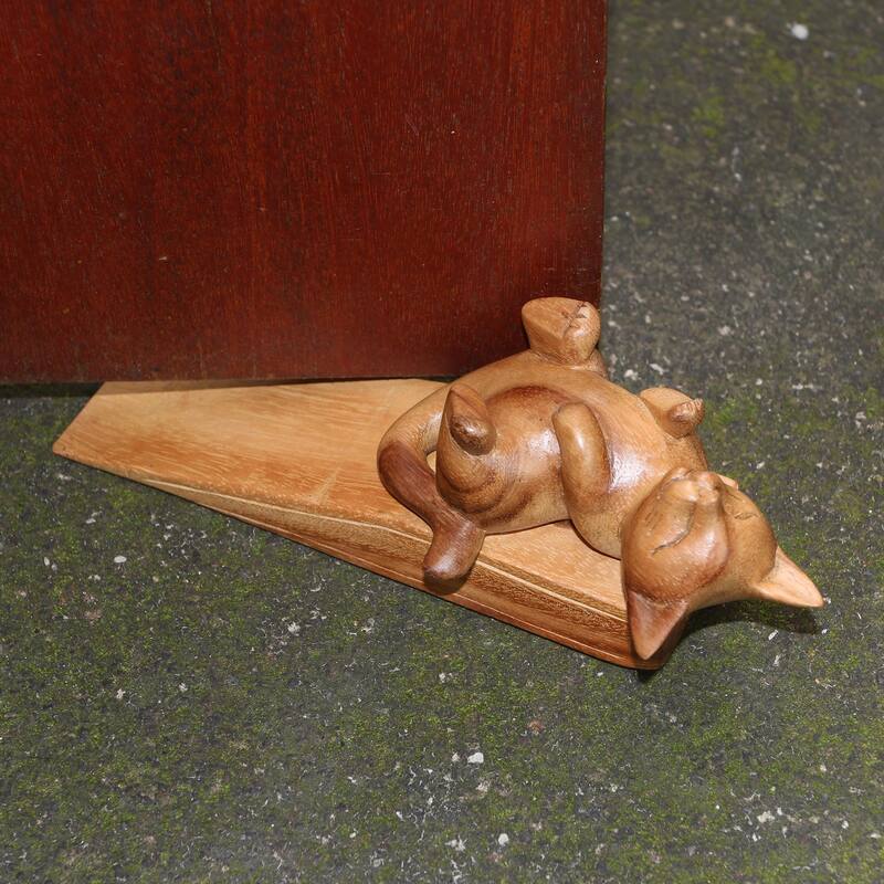 Novica Handmade After You Wood Door Stop