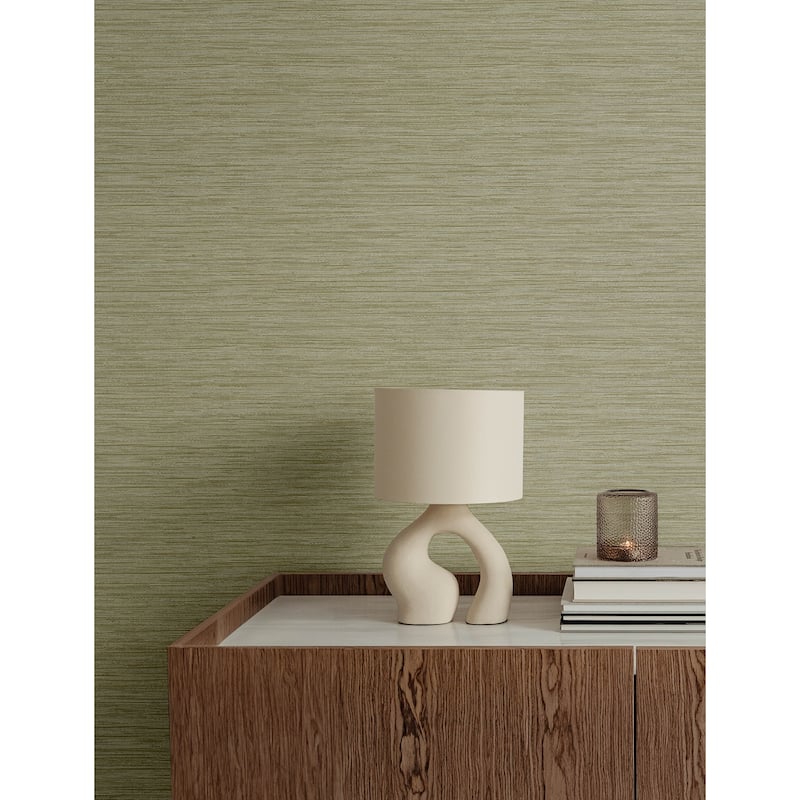 A-Street Prints Sheehan Gold Faux Grasscloth Wallpaper