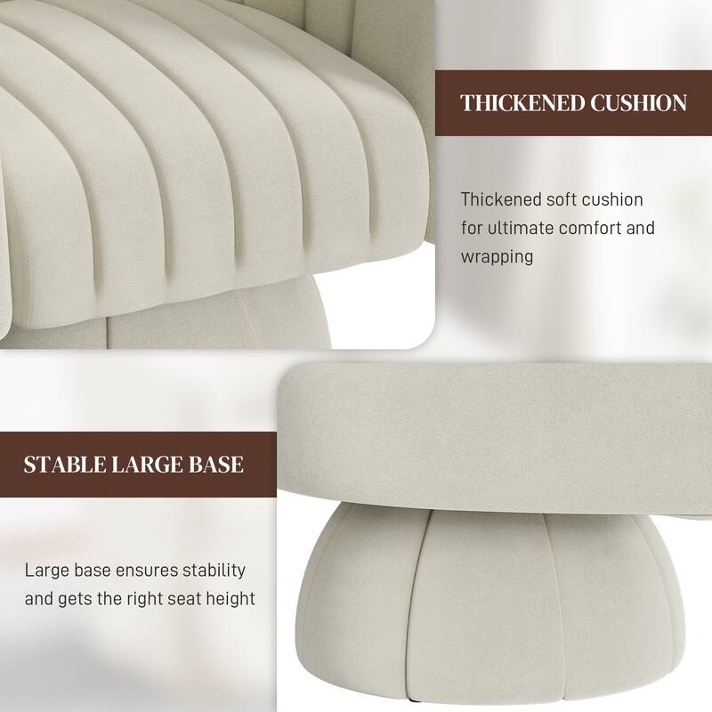 Ouyessir Oversized Modern Upholstered Barrel Chairs
