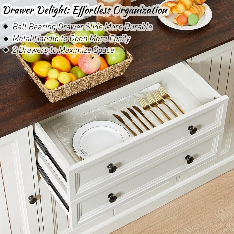 58'' Buffet Cabinet - 15.86"D x 42"W x 34"H