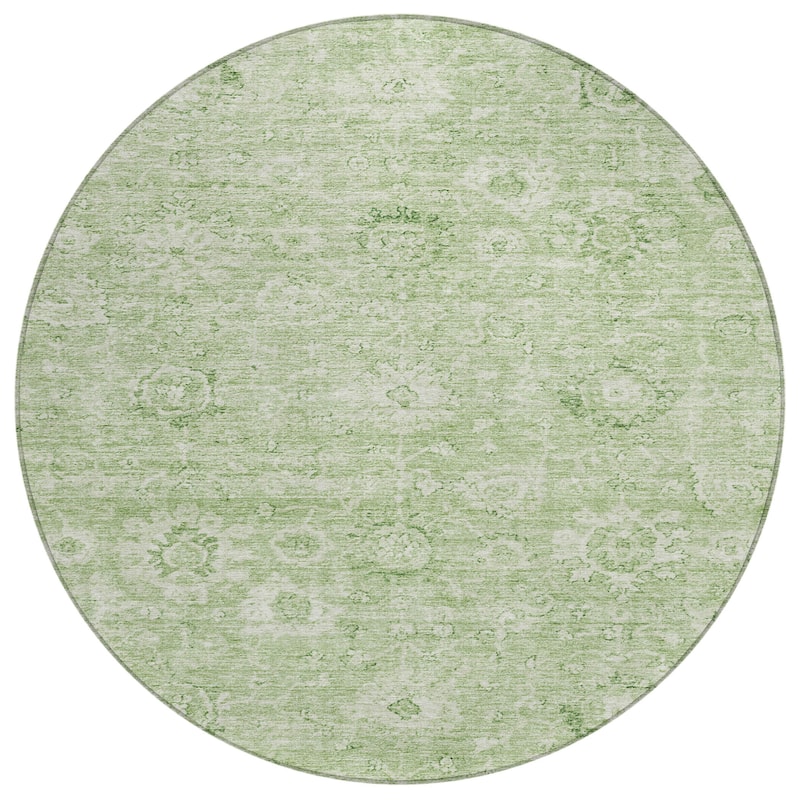 Machine Washable Indoor/ Outdoor Vintage Traditional Chantille Rug