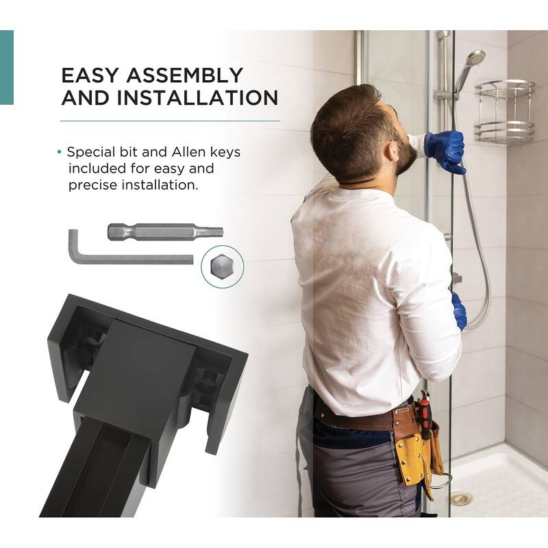 Fine Fixtures 60" Frameless Double Sliding Tub Door - 60" x 66"