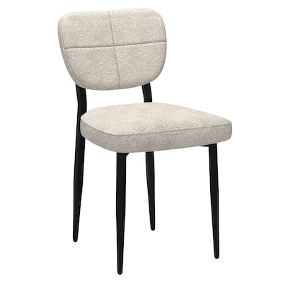 Modern Fabric and Metal Dining Chair, Set of 4