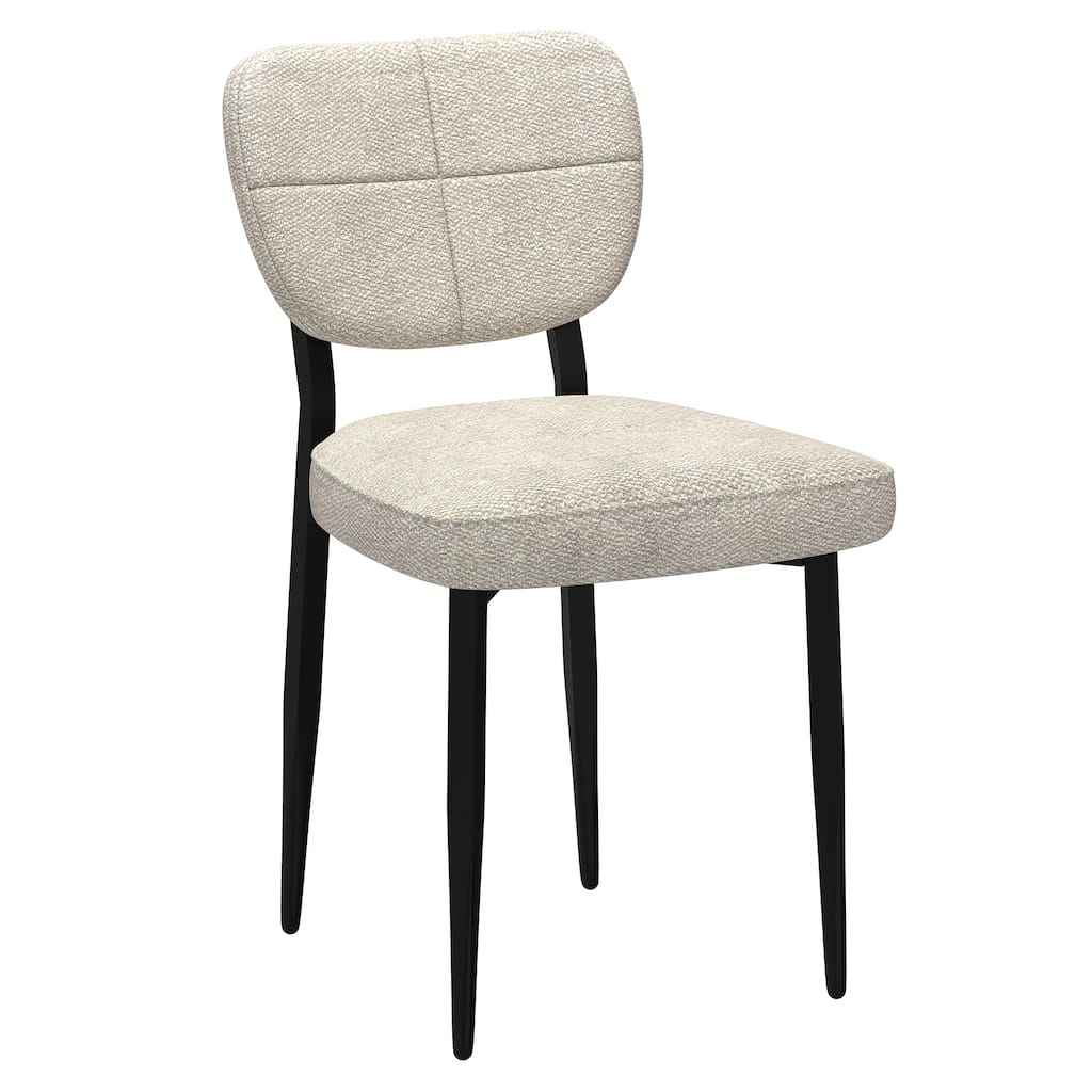 Modern Fabric and Metal Dining Chair, Set of 4