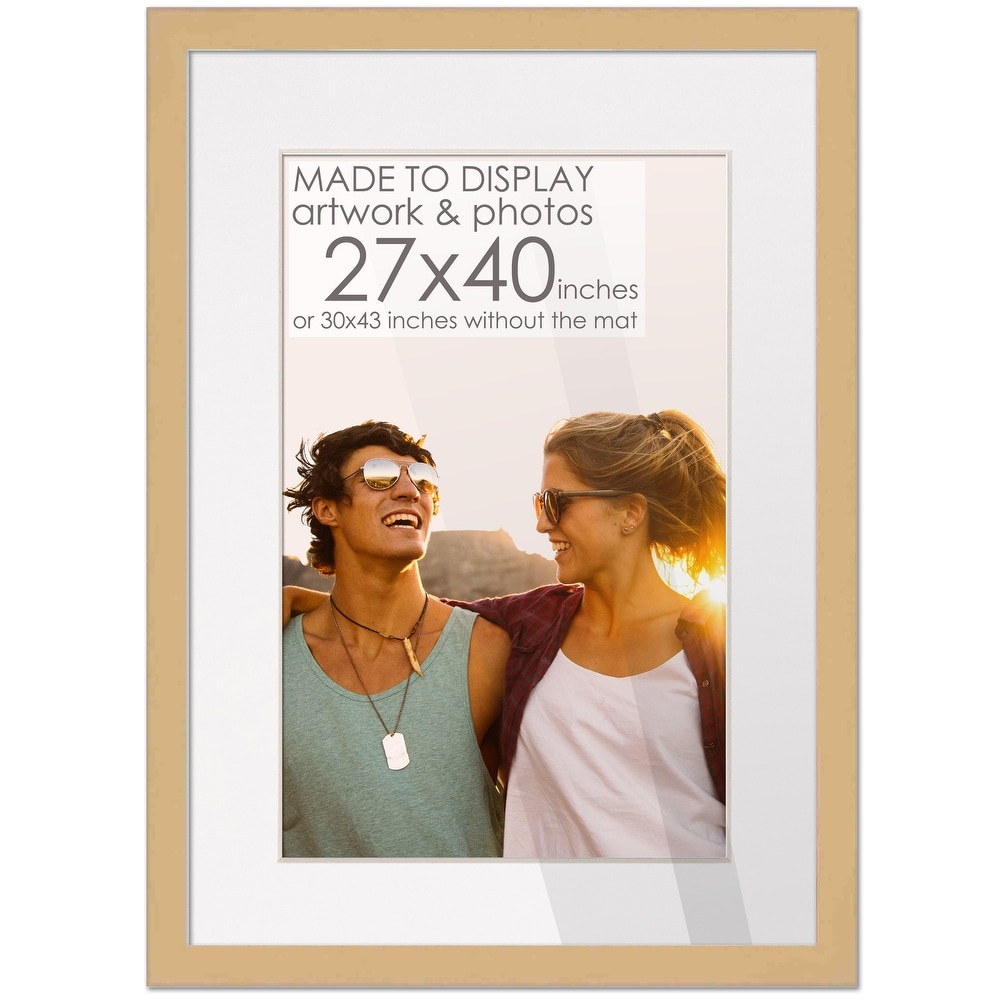 Set of 6 Poster Frames Modern Silver 30x40 cm with mounts / MDF
