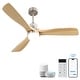 preview thumbnail 57 of 86, Sofucor 48/52 Inch Ceiling Fan with Light, Solid Wood Blades for Living Room, Bedroom,Smart Optional 52"-Smart(APP+Voice+Remote Control)-With light - Silver with Solid wood Blades