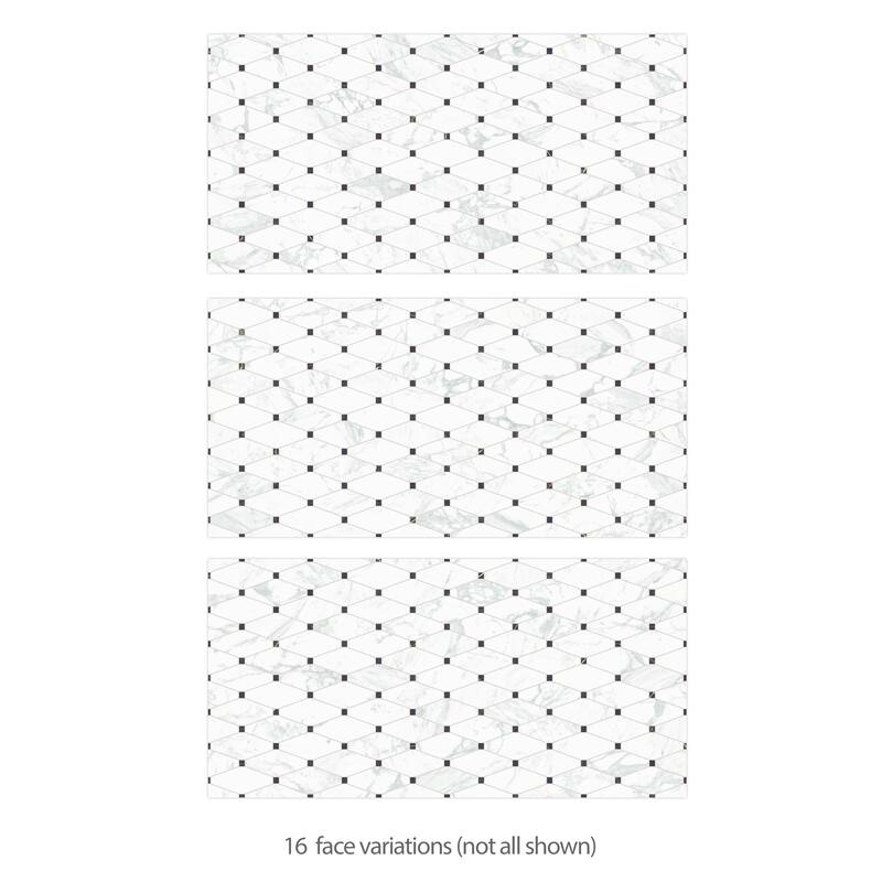 Merola Tile Reve Octogone Deco 23-1/2" x 47-1/8" Porcelain Floor and Wall Tile