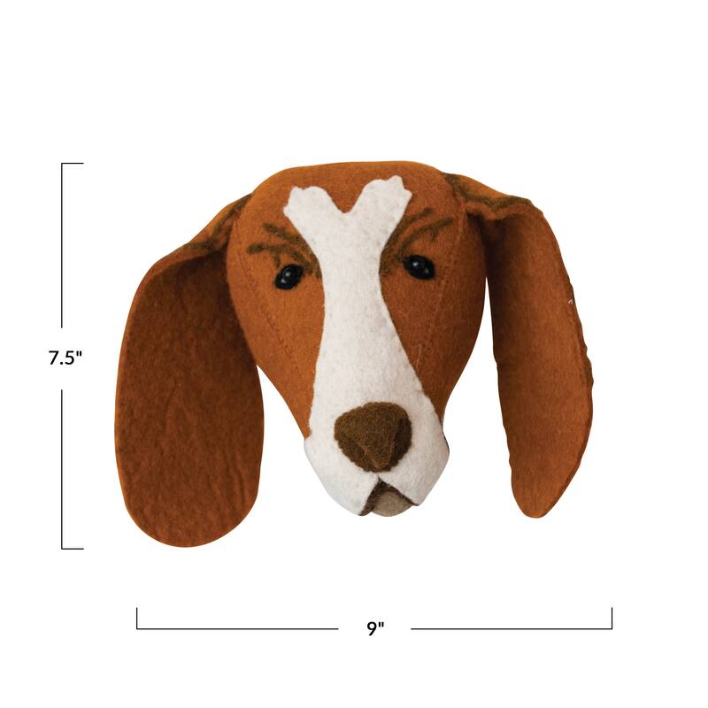 Handmade Wool Felt Head Wall Hanging