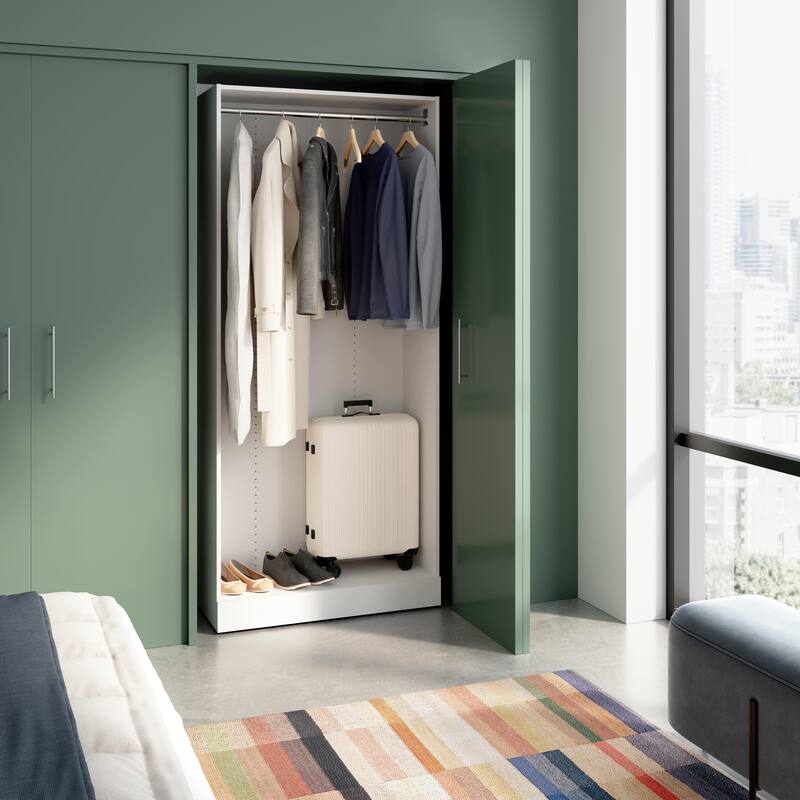 Bestar Florence 36W x 16D Modular Double Hanging Closet System