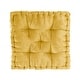 preview thumbnail 12 of 30, Intelligent Designs Charvi Poly Chenille Square Floor Pillow Cushion Yellow