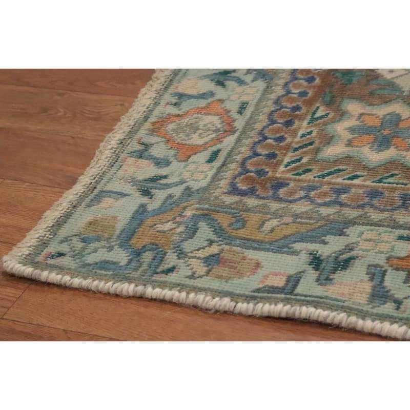 Hand Knotted Oriental 100% Wool Carpet Traditional Medallion Brown Tabriz Area Rug - 4' 7'' X 3' 0''