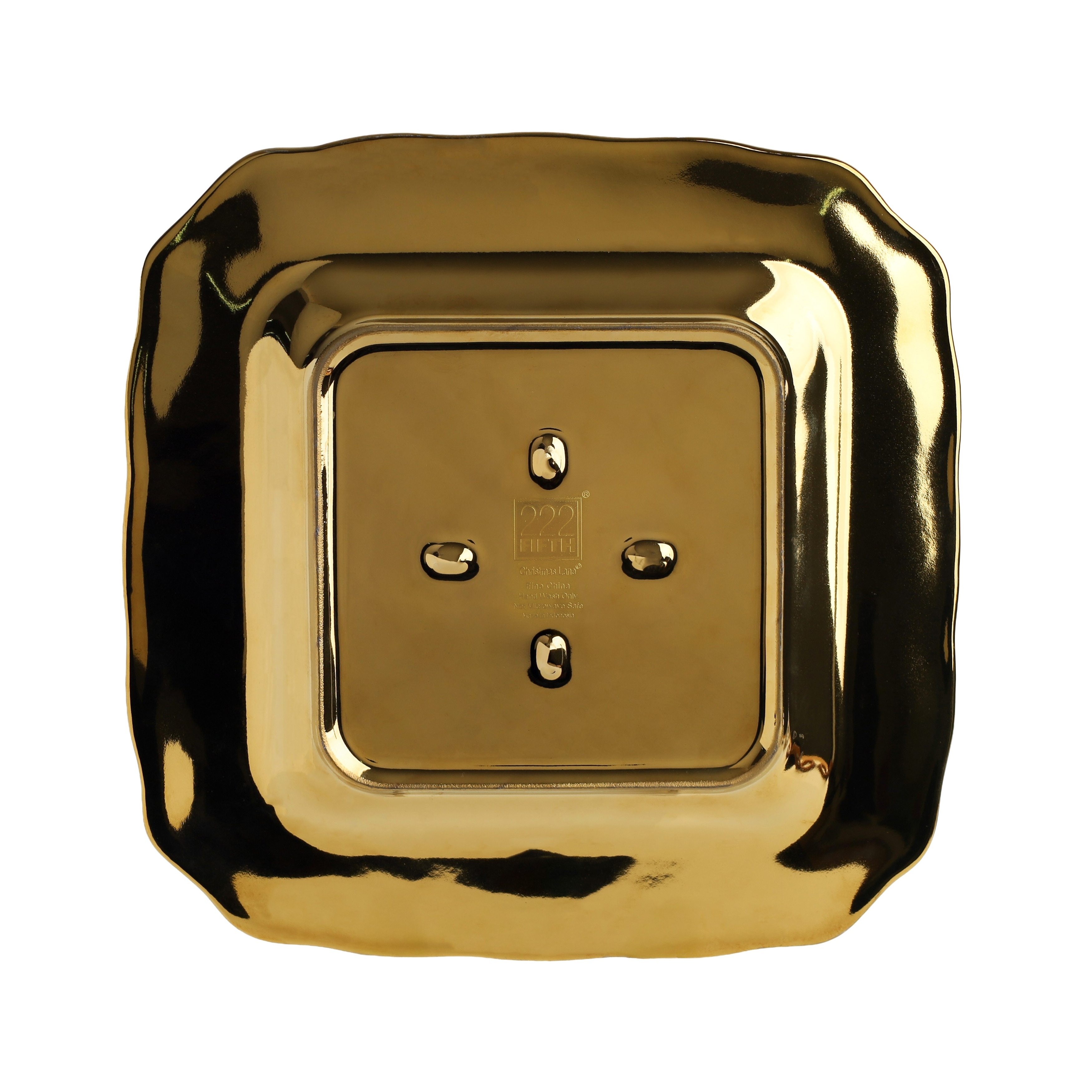 222 Fifth Christmas Lane Electroplate 12-Piece Dinnerware Set for